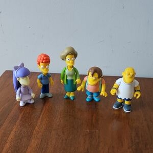 Vintage Y2K Playmates Toys Simpsons Characters Kearney, Edna, Rod, Nelson, Sheri